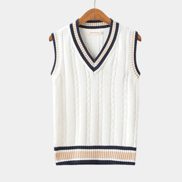 Édouard – Ärmelloser Pullover in Altsilber
