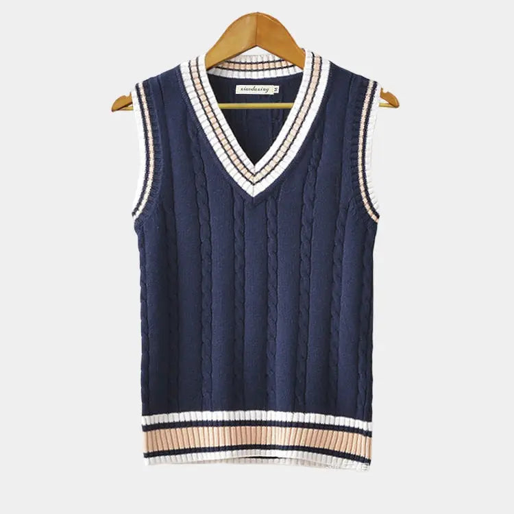 Édouard – Ärmelloser Pullover in Altsilber
