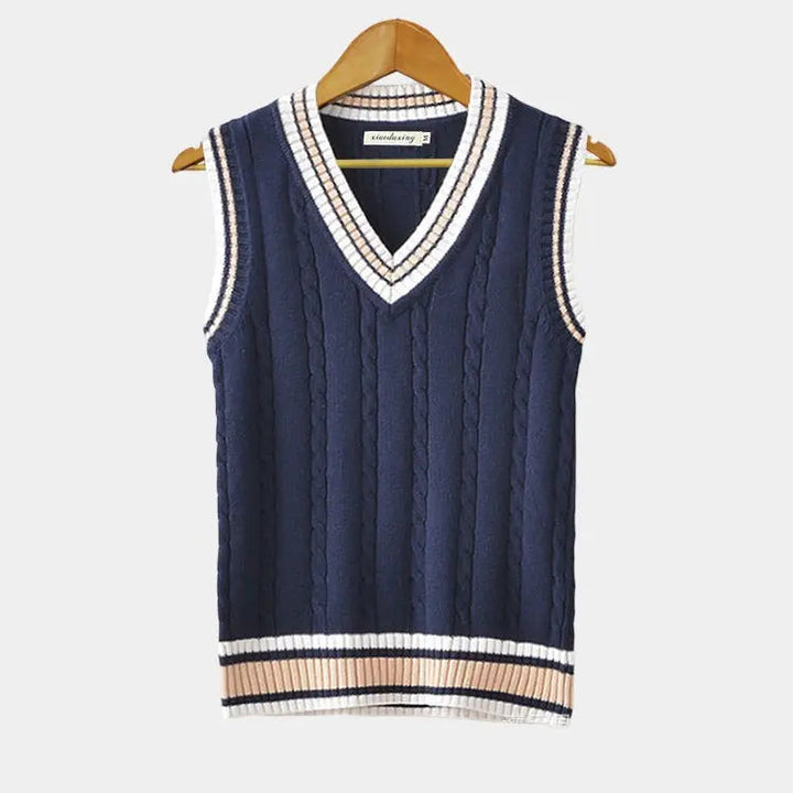 Édouard – Ärmelloser Pullover in Altsilber