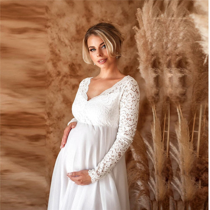 Ilaria - Schwangerschafts-Maxikleid aus Spitze