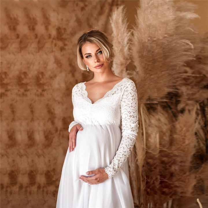 Ilaria - Schwangerschafts-Maxikleid aus Spitze