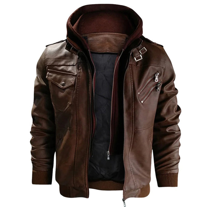 Legolas - Coole Lederjacke mit Kapuze für Männer