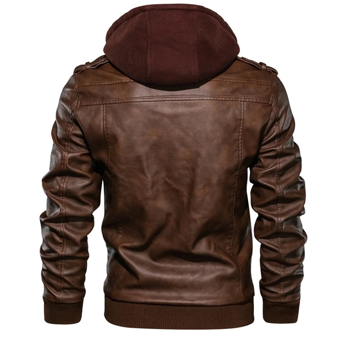 Legolas - Coole Lederjacke mit Kapuze für Männer