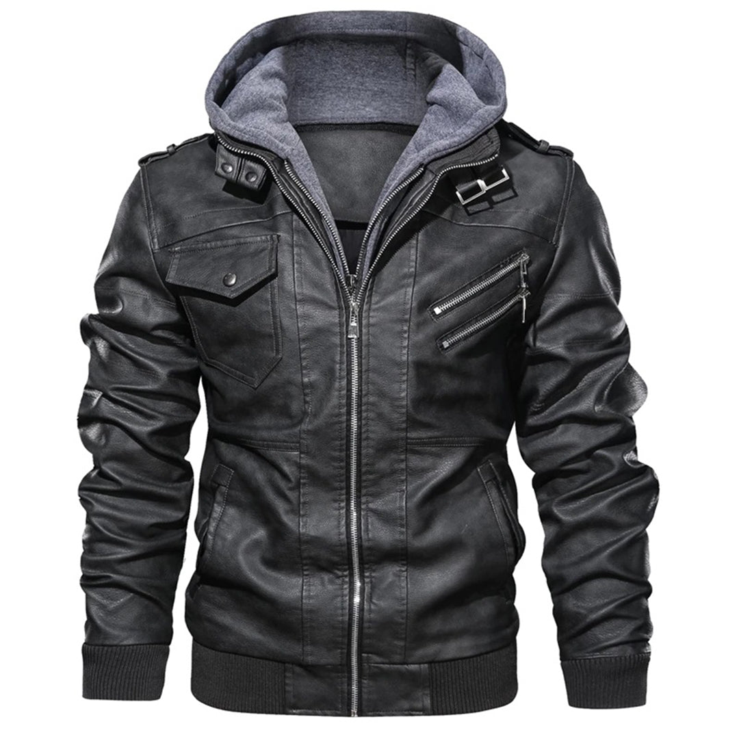 Legolas - Coole Lederjacke mit Kapuze für Männer