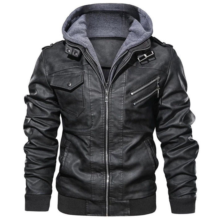 Legolas - Coole Lederjacke mit Kapuze für Männer