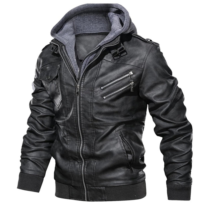 Legolas - Coole Lederjacke mit Kapuze für Männer