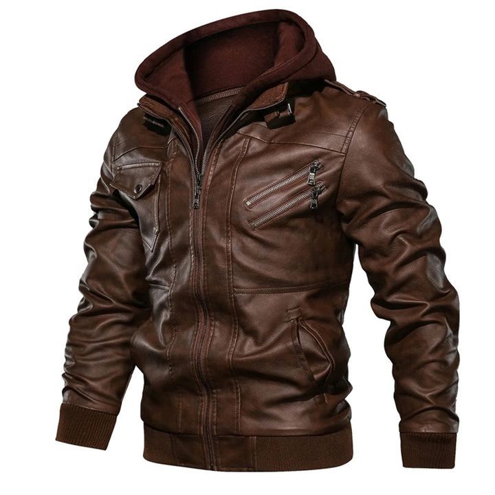Legolas - Coole Lederjacke mit Kapuze für Männer