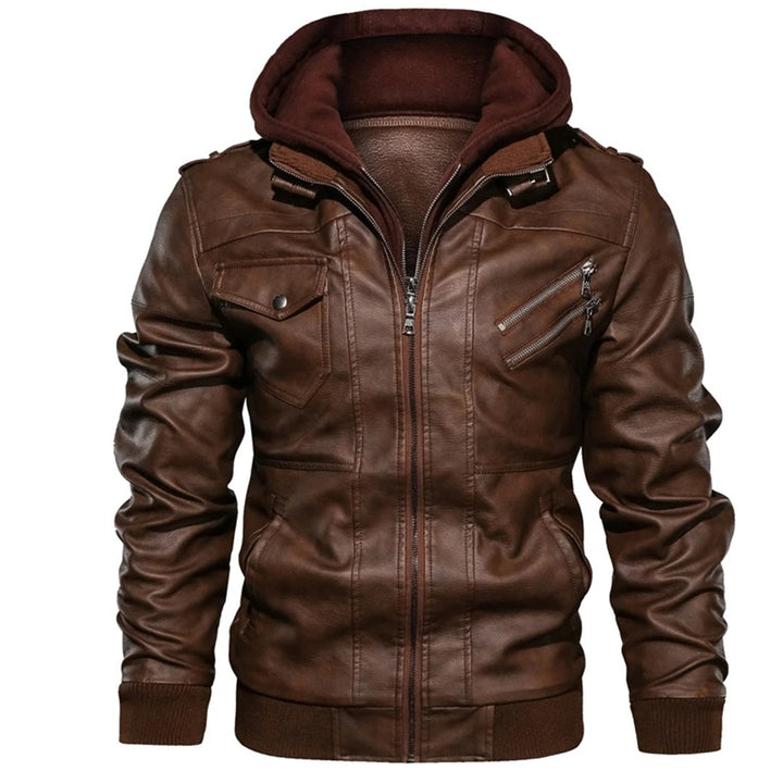 Legolas - Coole Lederjacke mit Kapuze für Männer