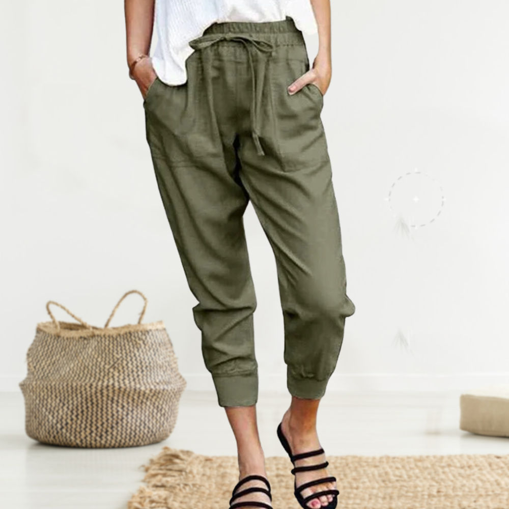 Aleyah - Elegante und Bequeme Leinenhose für Jeden Tag