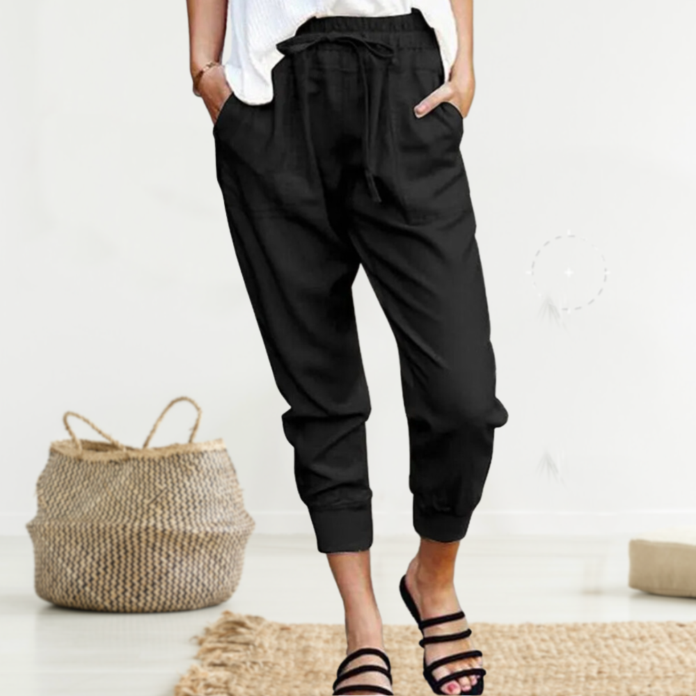 Aleyah - Elegante und Bequeme Leinenhose für Jeden Tag
