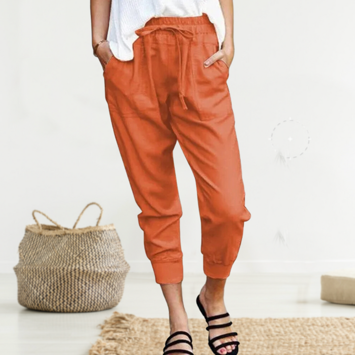Aleyah - Elegante und Bequeme Leinenhose für Jeden Tag