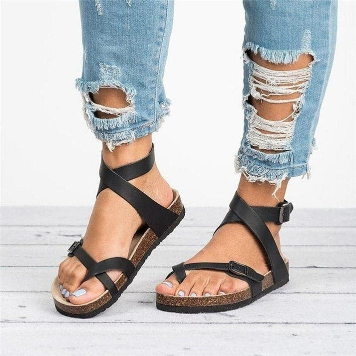 Danna - Klassische Ledersandalen