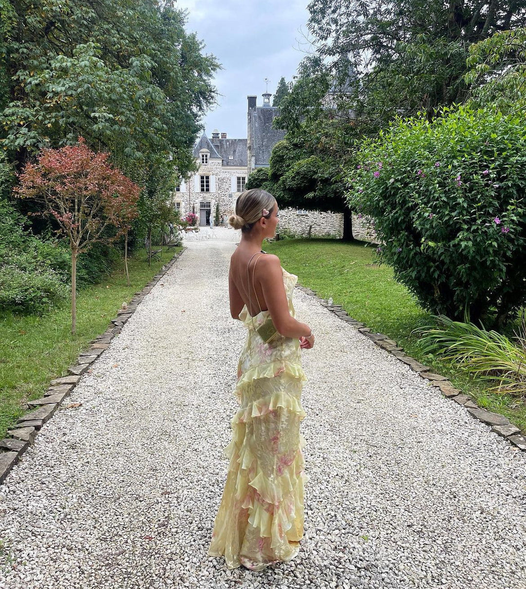Talisa - Fließendes und elegantes Damen-Maxikleid mit Volants