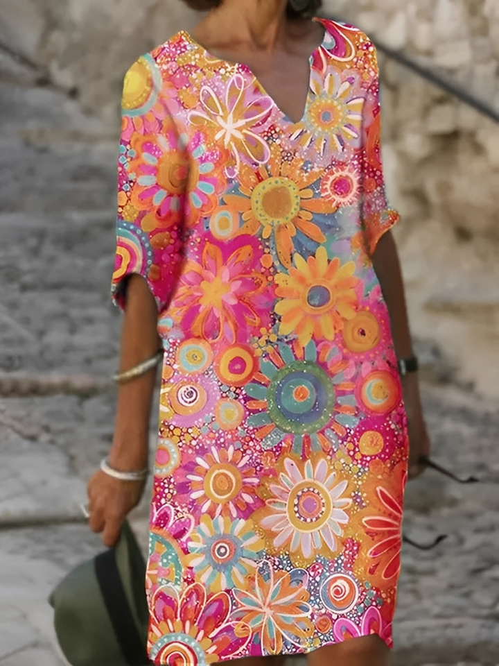 Florine – Blumenmusterkleid für Frauen
