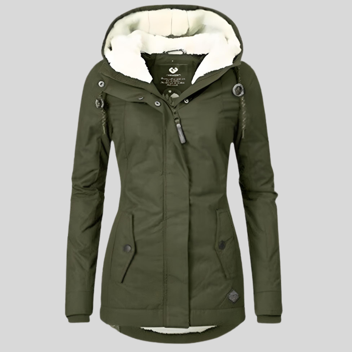 Dixie - Warme Frauen-Regenjacke mit Kapuze