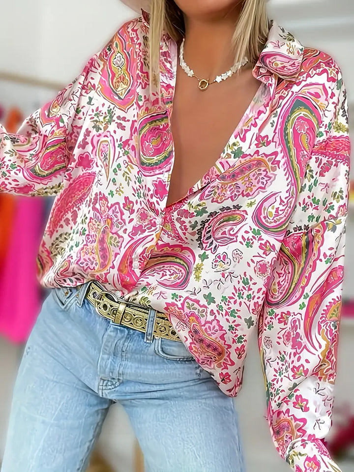 Pamela – Paisley Vintage Eleganz Bluse