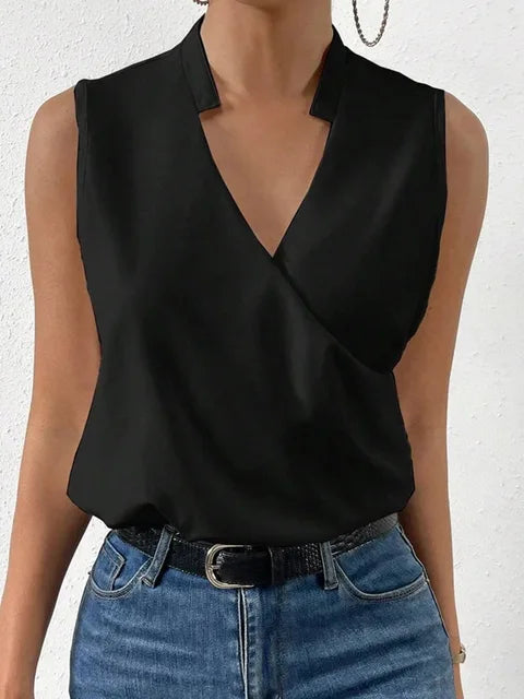 Jobelyn - Legeres Damen-Sommertop mit V-Ausschnitt