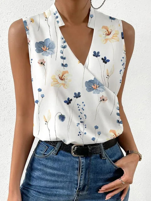 Jobelyn - Legeres Damen-Sommertop mit V-Ausschnitt
