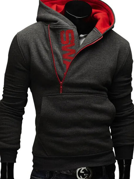 Nigel - Hoodie mit eleganter seitlicher Reißverschluss