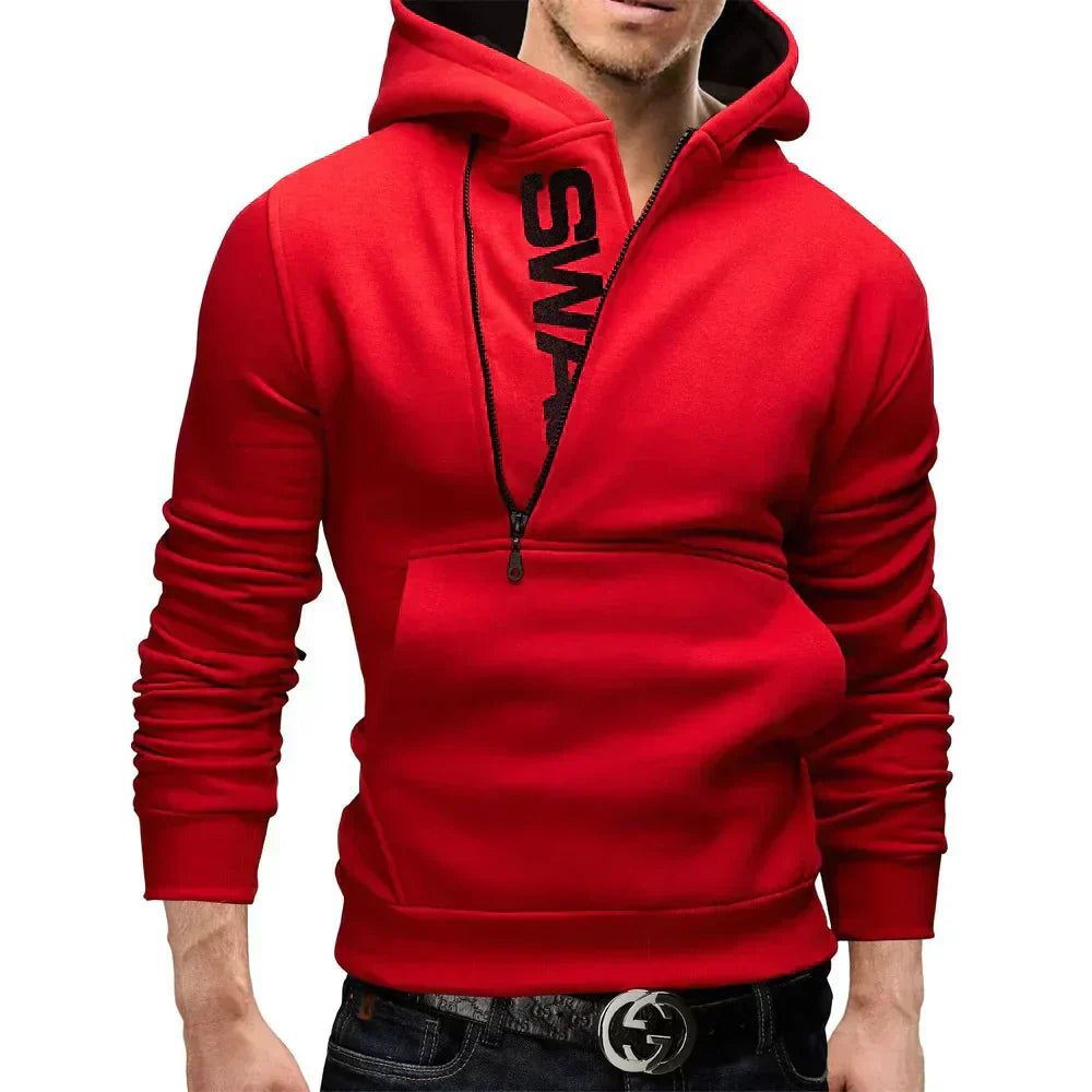 Nigel - Hoodie mit eleganter seitlicher Reißverschluss