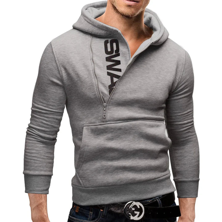 Nigel - Hoodie mit eleganter seitlicher Reißverschluss