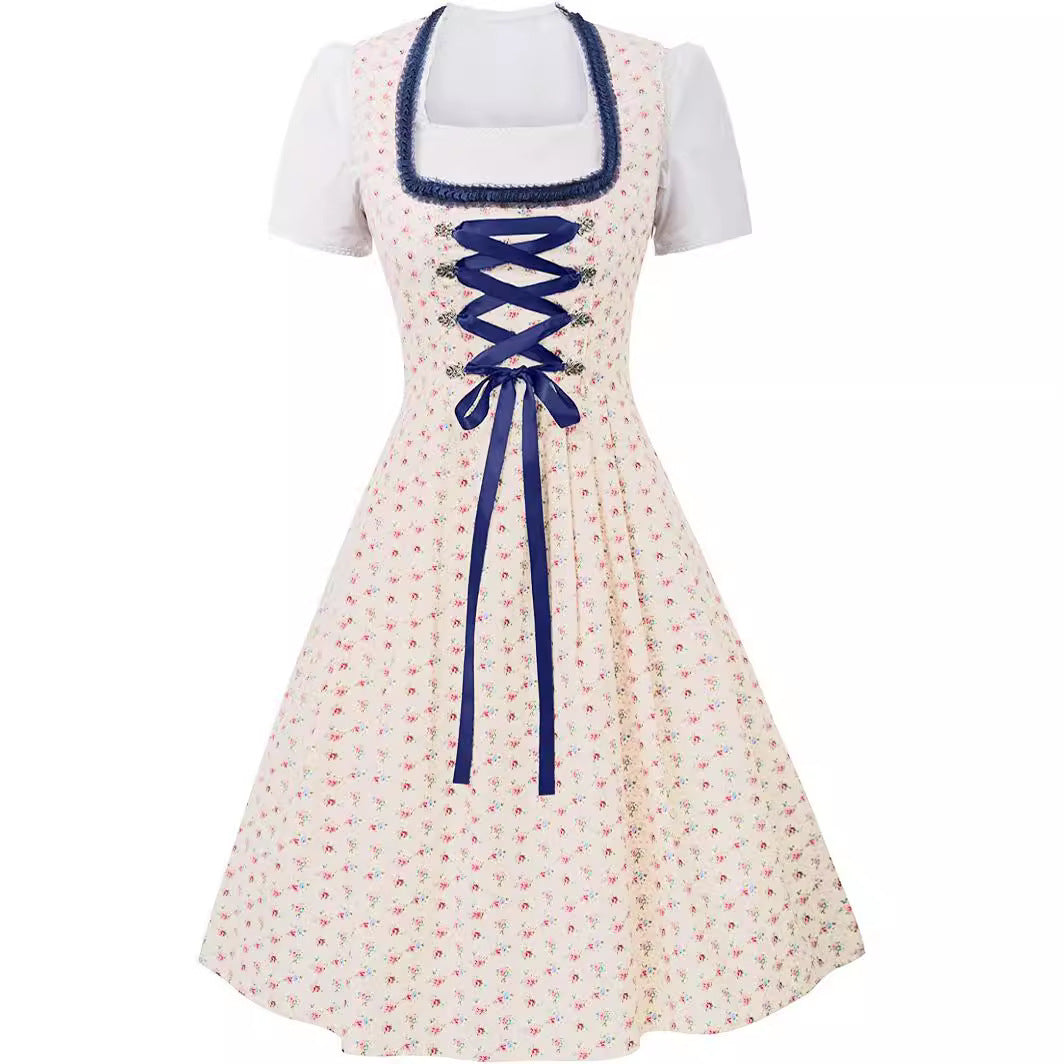 Haven - Damen Elegantes Blaues Dirndl für das Oktoberfest