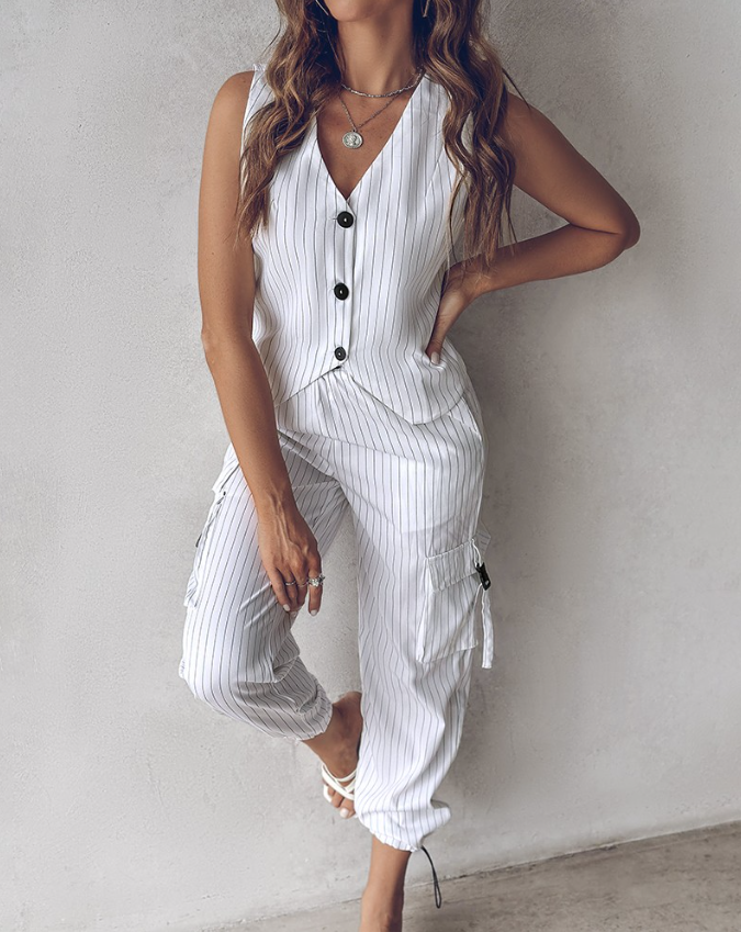 Taylor – Elegantes und Bequemes Set mit Streifenmuster