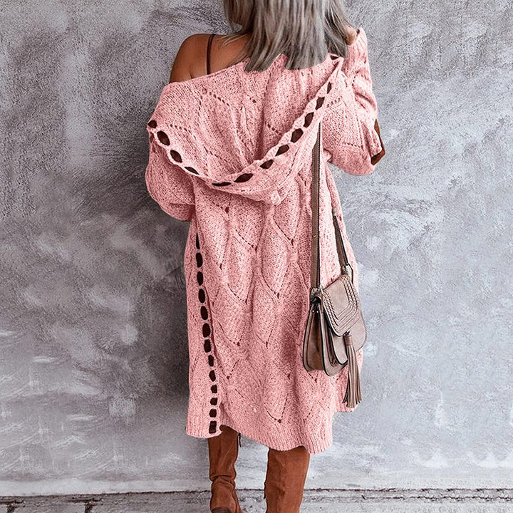 Alana - Schicker Langer Kapuzen-Cardigan