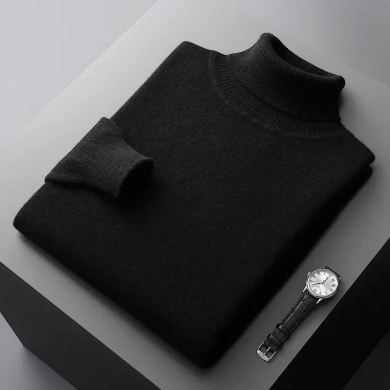 Louis - Strickpullover mit gerolltem Kragen