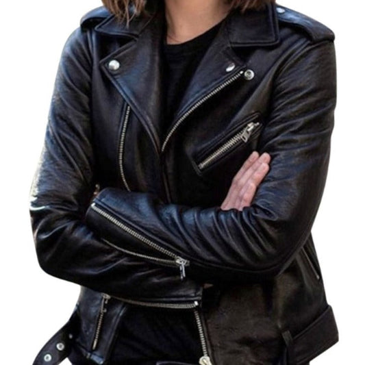 Waleria - Eng geschnittene Lederjacke