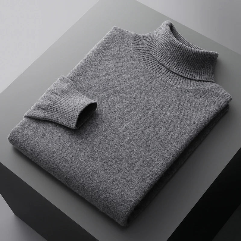 Louis - Strickpullover mit gerolltem Kragen