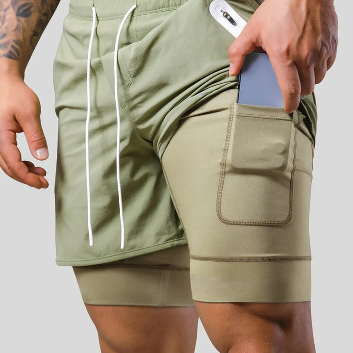 Keir - Herren Sporthose Mit Eingebauten Kompressionsshorts