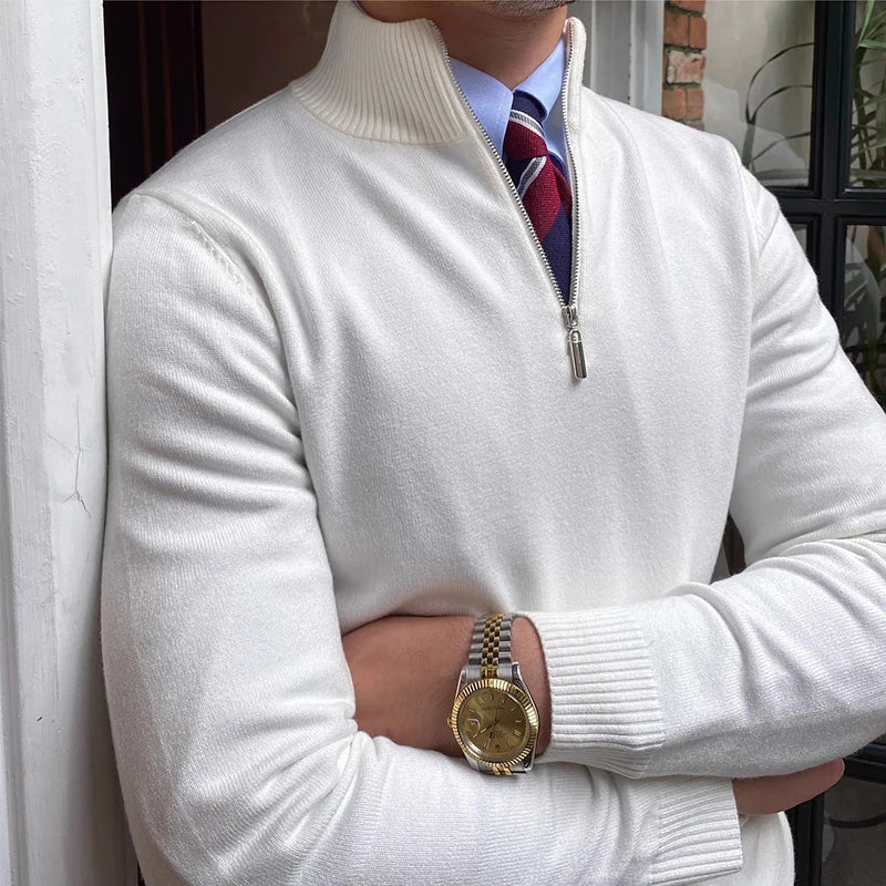 Orion - Herrenpullover mit Halbreißverschluss Elegant