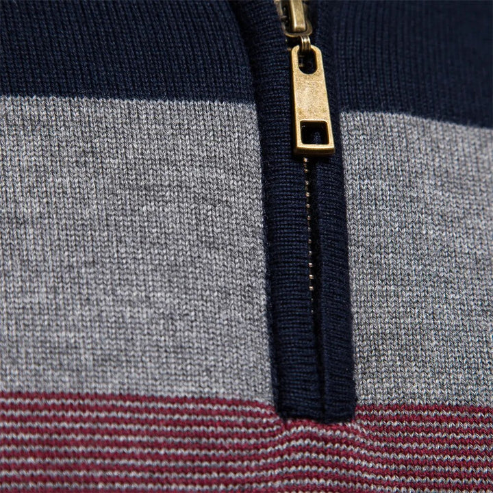 Rook - Herrenpullover mit Viertelreißverschluss