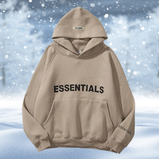 Essentials - Oversize-Kapuzenpullover mit Aufdruck