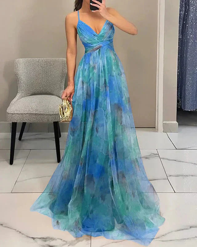 Gwendolyn - Elegantes Maxikleid mit Blumenmuster für Damen