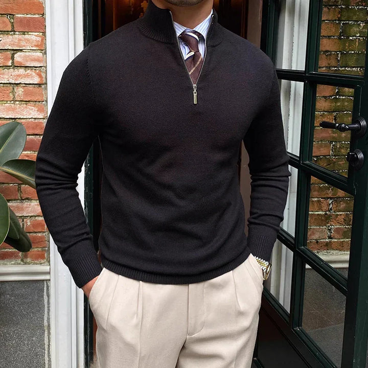 Orion - Herrenpullover mit Halbreißverschluss Elegant