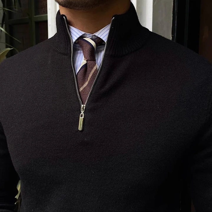 Orion - Herrenpullover mit Halbreißverschluss Elegant