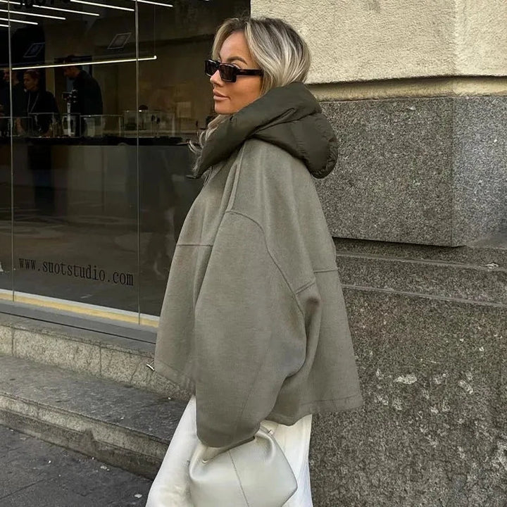 Kyra | Jacke mit Kapuze aus Wolle für Frauen