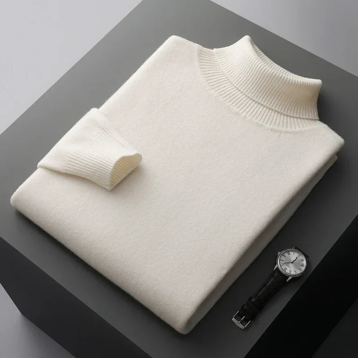 Louis - Strickpullover mit gerolltem Kragen