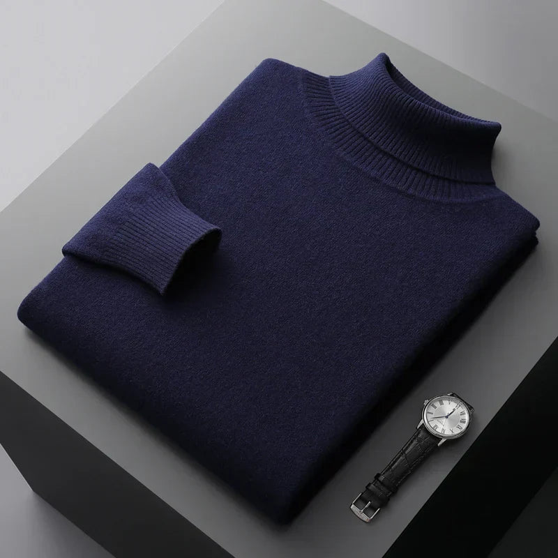 Louis - Strickpullover mit gerolltem Kragen