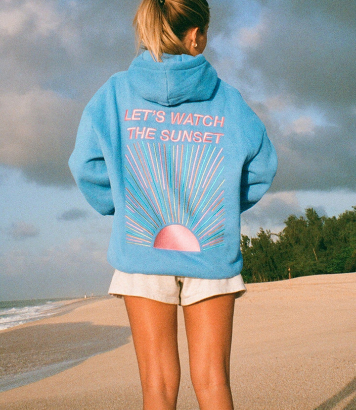 Katie - Eleganter Sonnenuntergang Hoodie Damen