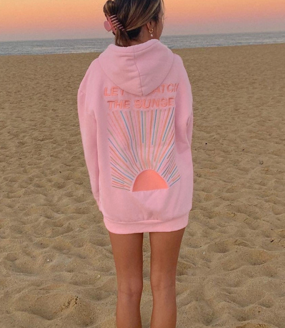 Katie - Eleganter Sonnenuntergang Hoodie Damen