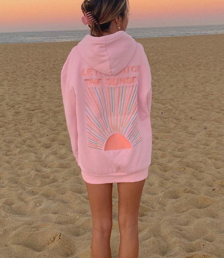 Katie - Eleganter Sonnenuntergang Hoodie Damen