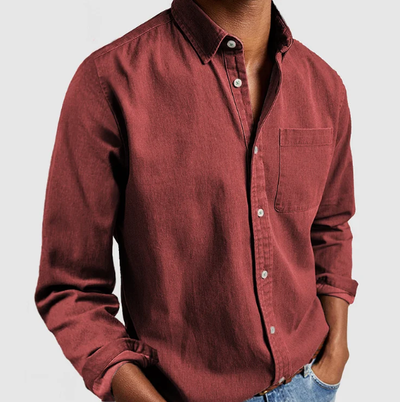 Evander - Herren Freizeit-Jeanshemd, Sanfte Baumwollmischung
