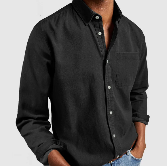 Evander - Herren Freizeit-Jeanshemd, Sanfte Baumwollmischung