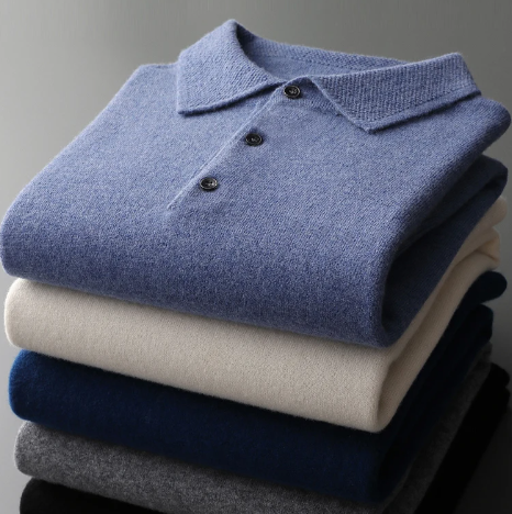 Brock - Herren-Wollpolo Schicker Strick
