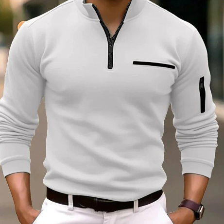 Patrick - Elegante Polo mit halbem Reißverschluss