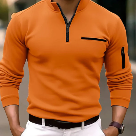 Patrick - Elegante Polo mit halbem Reißverschluss