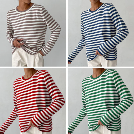Shanna - Elegantes und Klassisches Streifenshirt